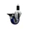 Service Caster 3.5'' Blue Poly Swivel 1-3/8'' Expanding Stem Caster with Brake SCC-EX20S3514-PPUB-BLUE-PLB-138 - alternate 1